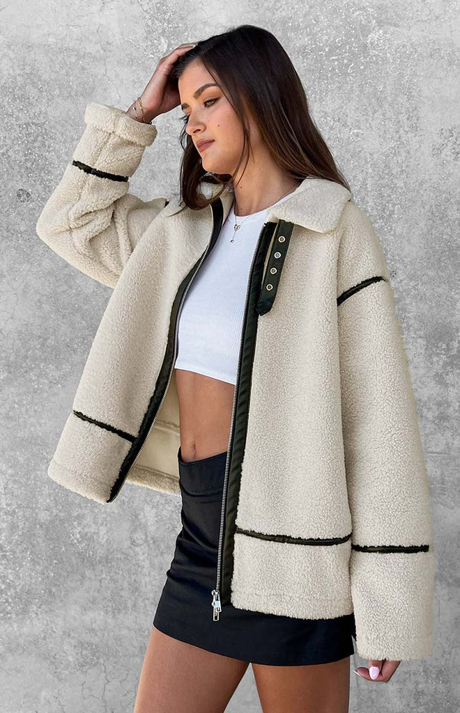 Dream White Teddy Jacket | Beginning Boutique (AU)