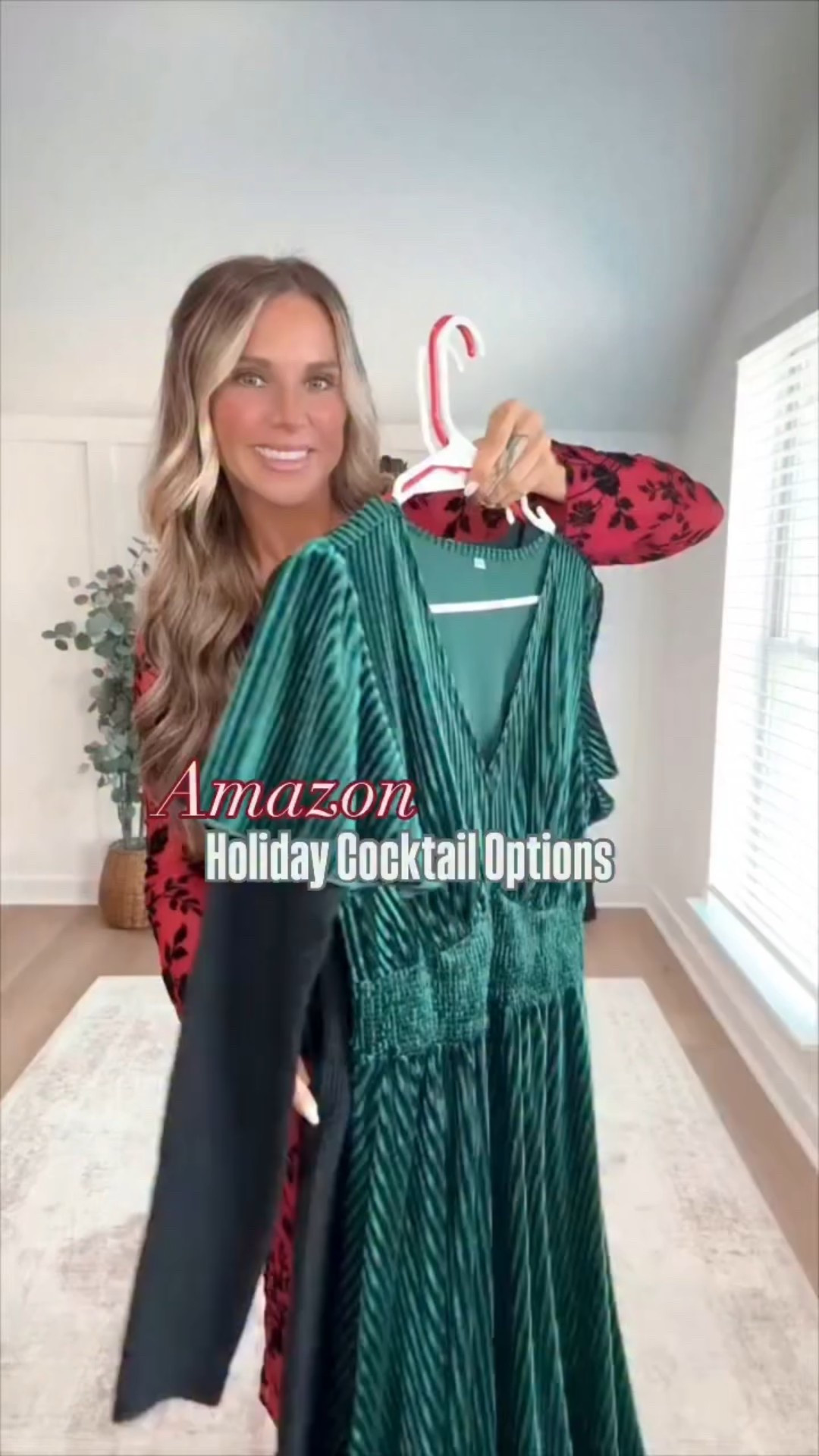 Rounded up some of the best dressier holiday outfit options from Amazon that are perfect for holiday cocktail hour, holiday date night or even as a holiday wedding guest dress outfit! I am 5’6 139lbs wearing size small in all dresses, small red top, medium black sequin skirt, medium velvet jumpsuit, shoes fit true to size 

 #LTKHoliday #LTKSeasonal #LTKFindsUnder100