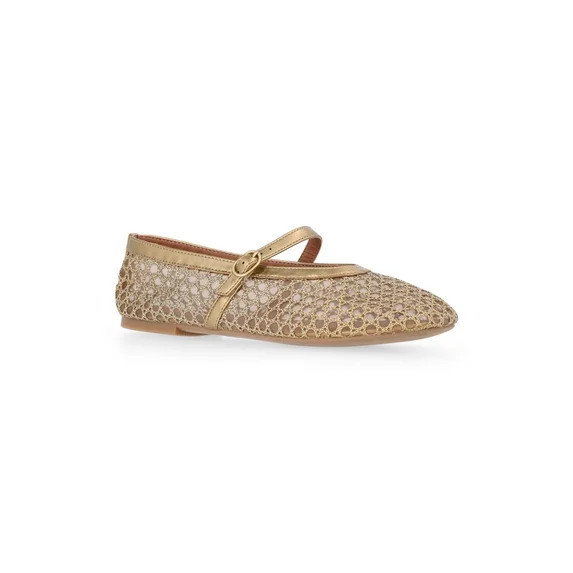 No Boundaries Women’s Mesh Mary Jane Flats | Walmart (US)