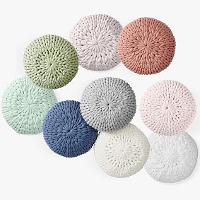 Round Chunky Knit Pillow | Pottery Barn Teen