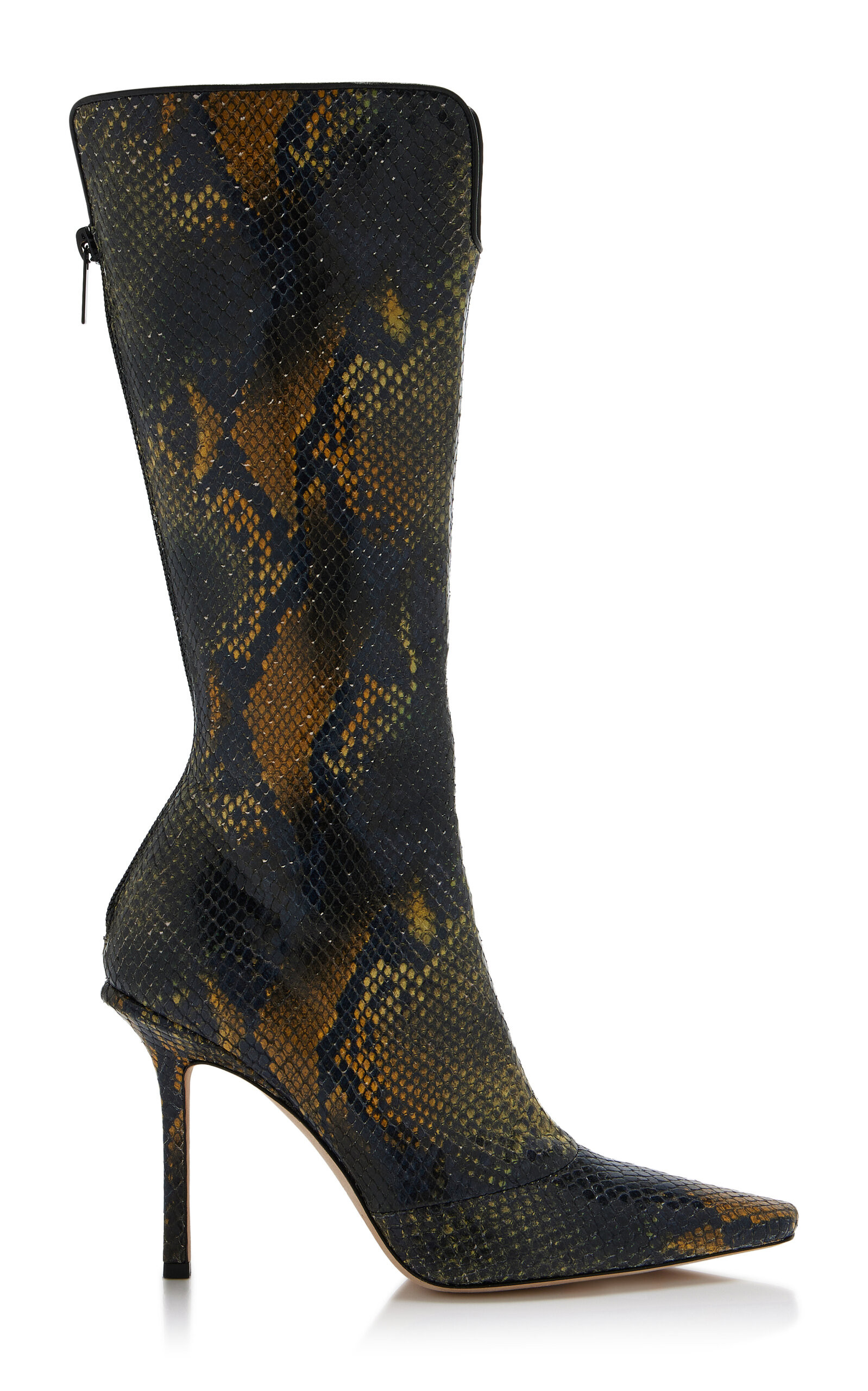 2000 Python-Effect Leather Knee Boots | Moda Operandi (Global)