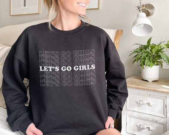 Let's Go Girls Sweatshirt Bachelorette Crewneck 90s Country Music Shirt Girls Weekend Pullover Na... | Etsy (US)