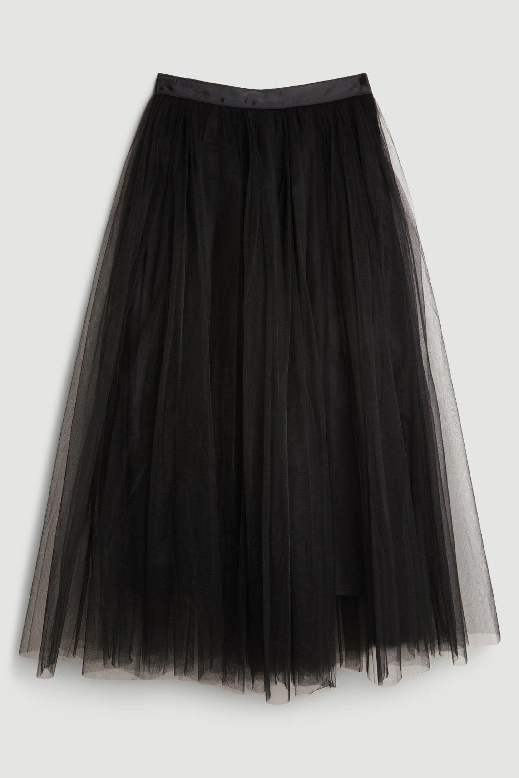 Tulle Woven Maxi Skirt | Karen Millen UK + IE + DE + NL
