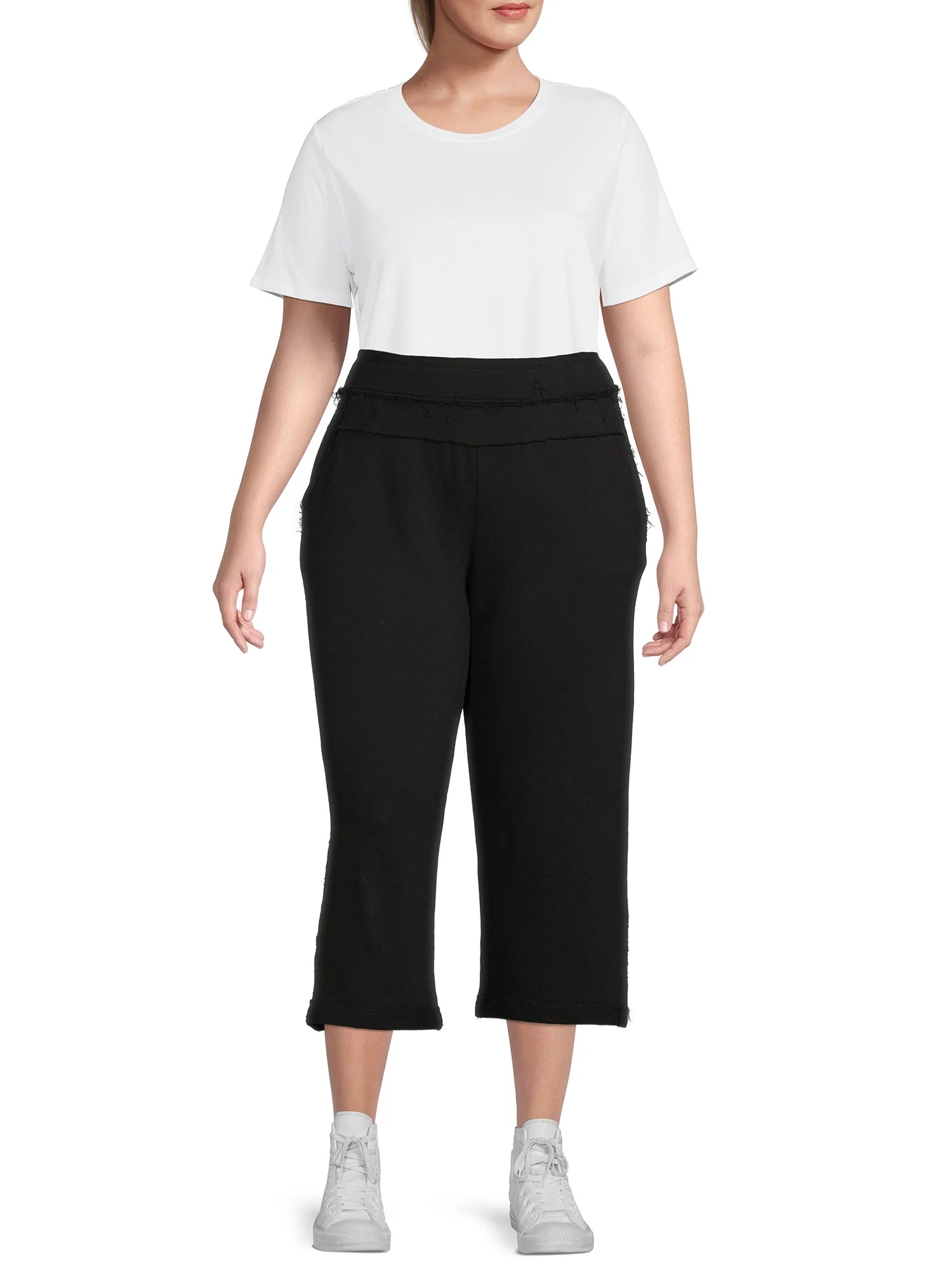 Terra & Sky Women's Plus Size Wide Leg Lounge Pants - Walmart.com | Walmart (US)
