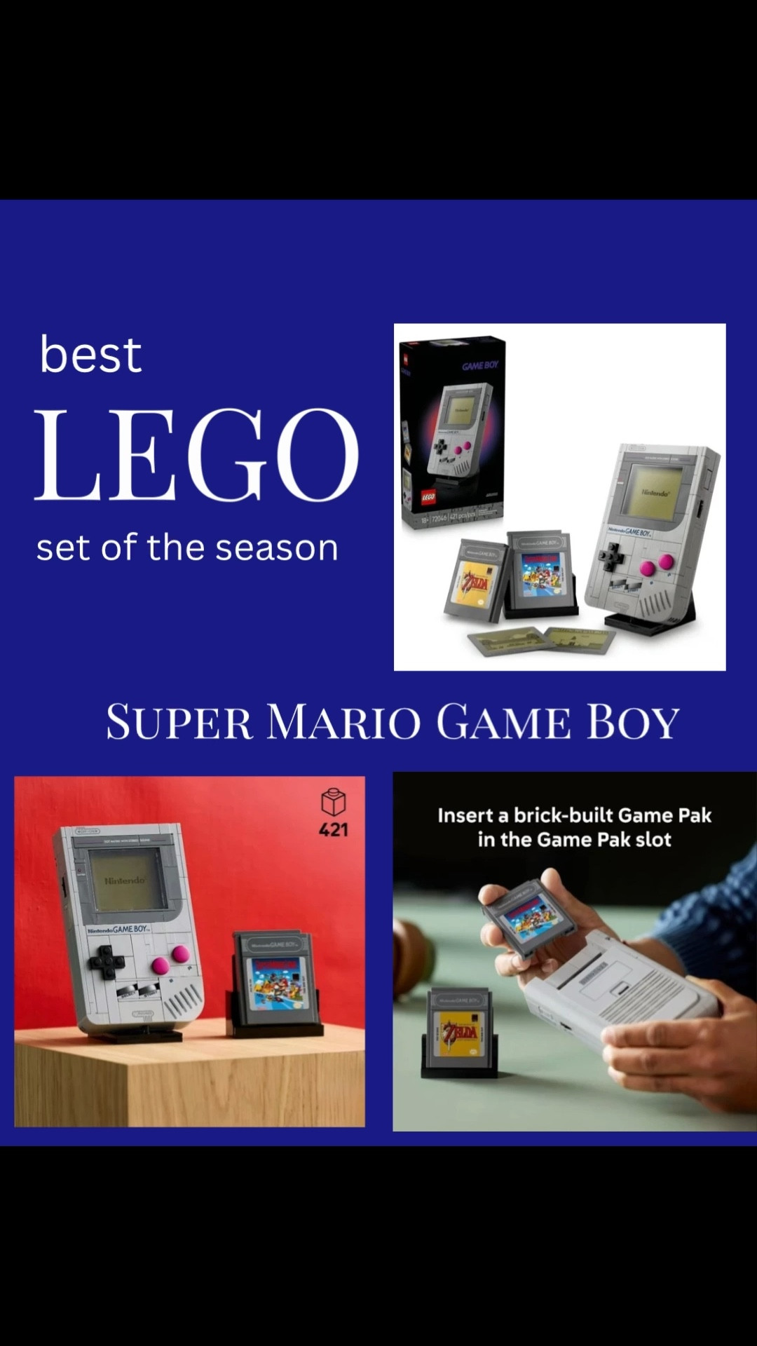 Hottest LEGO set of the season! Build an ICON, Super Mario Game Boy! Gift for men and women. Brick built game pak inserts. Gift guide / wish list / holiday shopping / toy highly rated  

#LTKGiftGuide #LTKMens #LTKKids