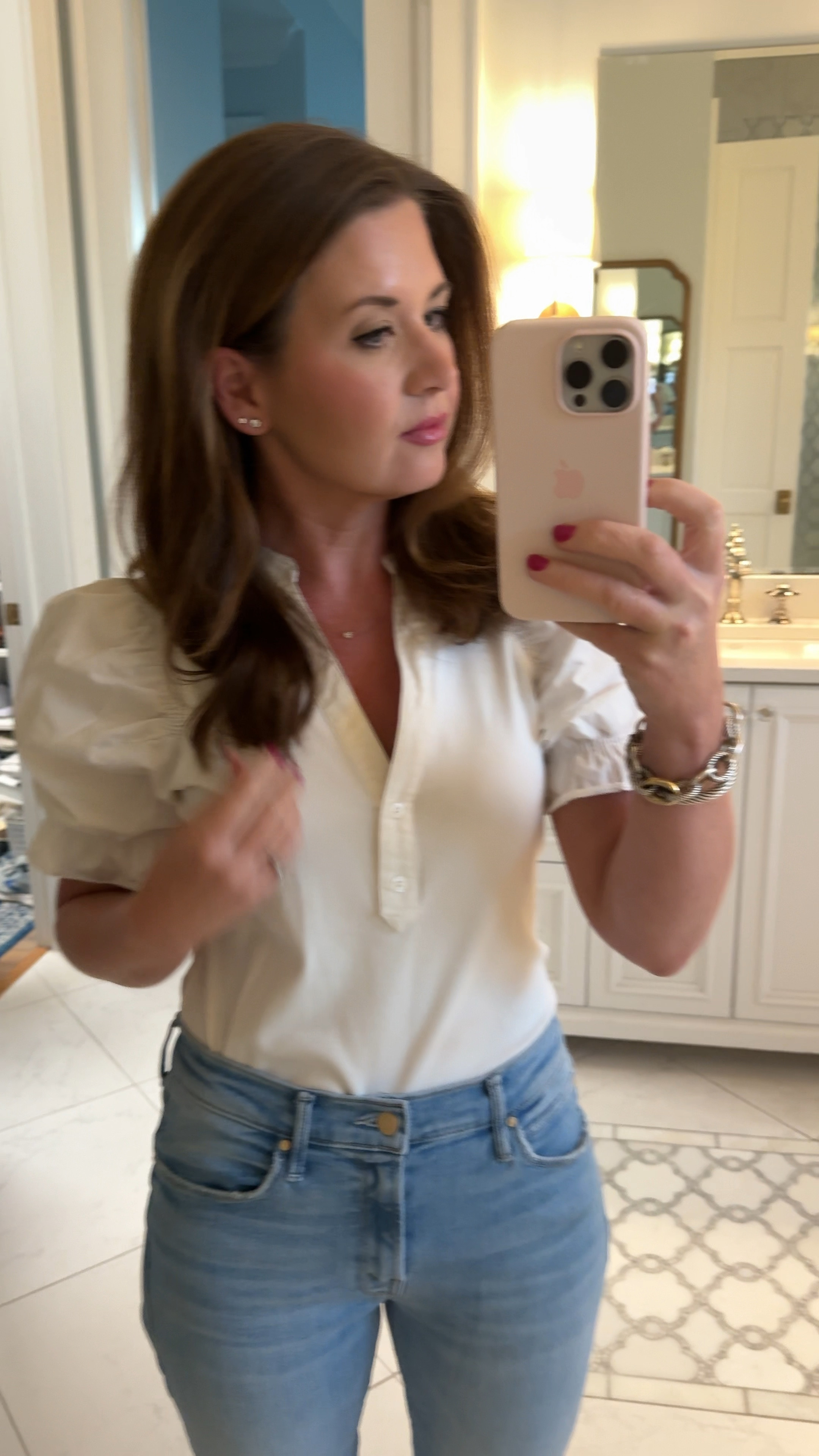 Me. Not knowing what to do w this hair. But also loving this outfit!!

#LTKstyletip #LTKover40