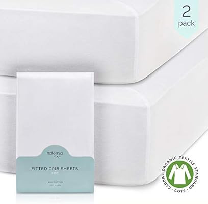 Natemia Fitted Crib Sheets - 100% Organic Turkish Cotton - Pack of 2-28 X 52 for Standard Crib an... | Amazon (US)