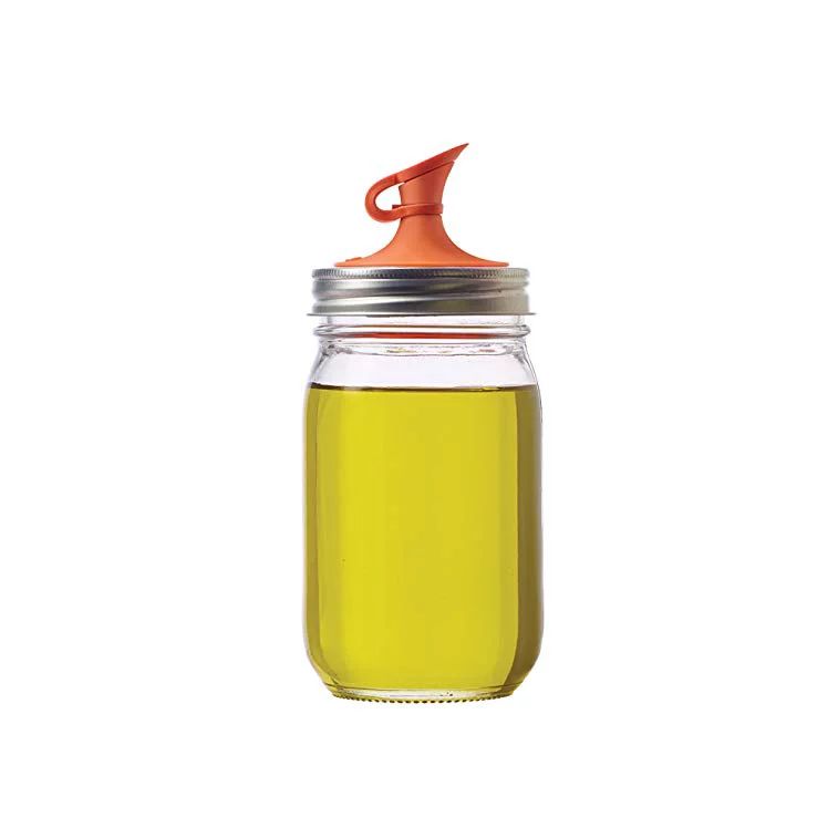 Jarware 82640 Oil Cruet Lid for Regular Mouth Mason Jars, Orange | Walmart (US)