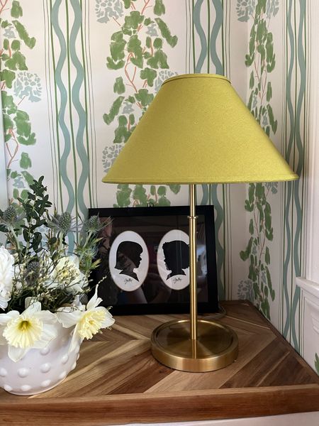 Grandmillennial coastal grandma lamp chartreuse green shade brass lamp

#LTKhome