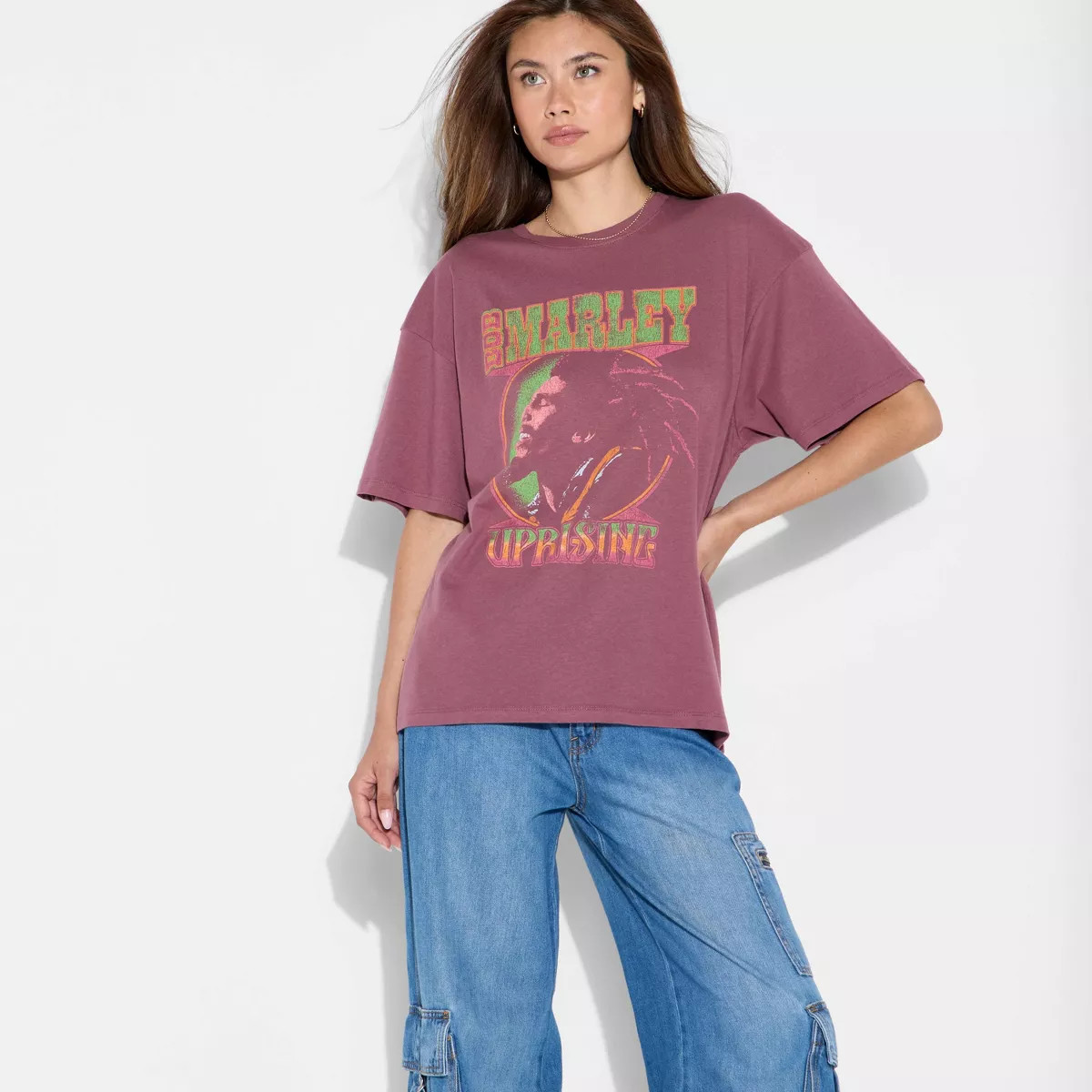 Women's Bob Marley Resurrection Short Sleeve Graphic T-Shirt - Cherry Brown | Target