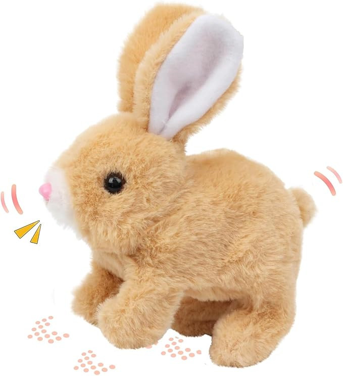 Hopping Bunny Toy, Easter Educational Interactive Bunny Toy, Plush Bunny Hopping Rabbit with Soun... | Amazon (US)