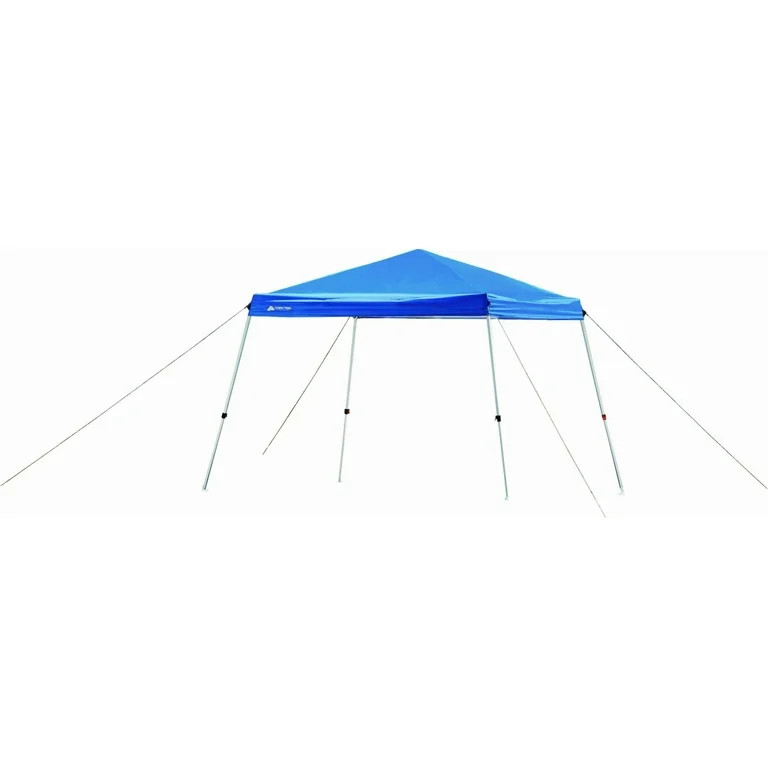 Ozark Trail 10' x 10' Instant Slant Leg Pop-up Canopy, Outdoor Shading Shelter, Blue | Walmart (US)