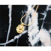 Leo Jewelry, Charm Necklace, Gold Lion Minimalist Jewelry | Etsy (US)