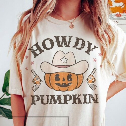 Comfort Colors® Howdy Pumpkin Halloween Shirt Fall Shirt - Etsy | Etsy (US)