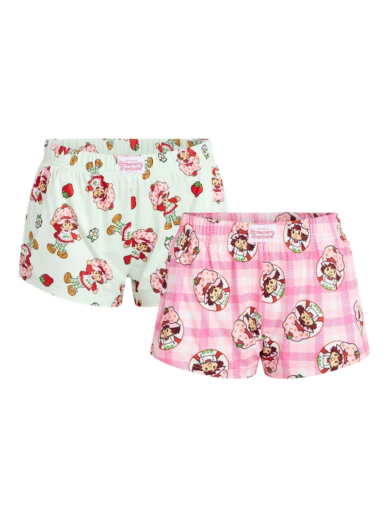 Strawberry Shortcake Women's Jersey Knit Sleep Shorts, 2-Pack, Sizes XS-3X | Walmart (US)