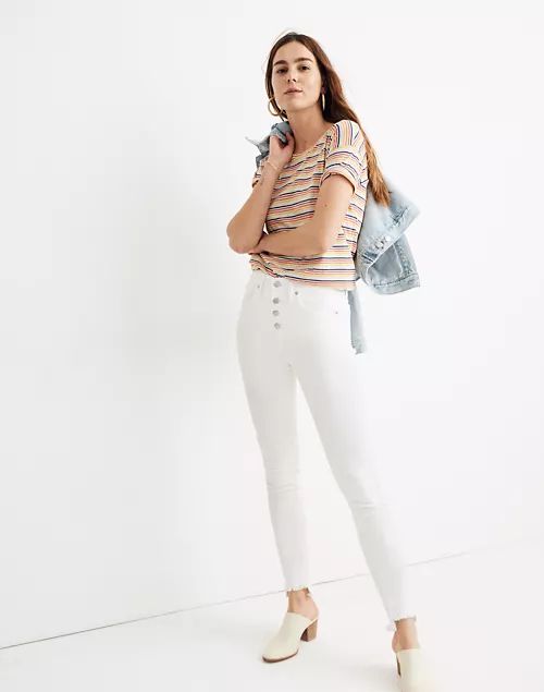 10" High-Rise Skinny Jeans in Pure White: Step-Hem Edition | Madewell