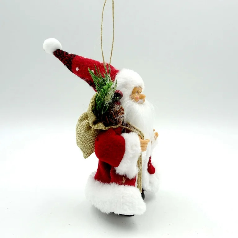 Red and White Santa Christmas Ornament, Heritage Holiday Theme, 5", by Holiday Time | Walmart (US)