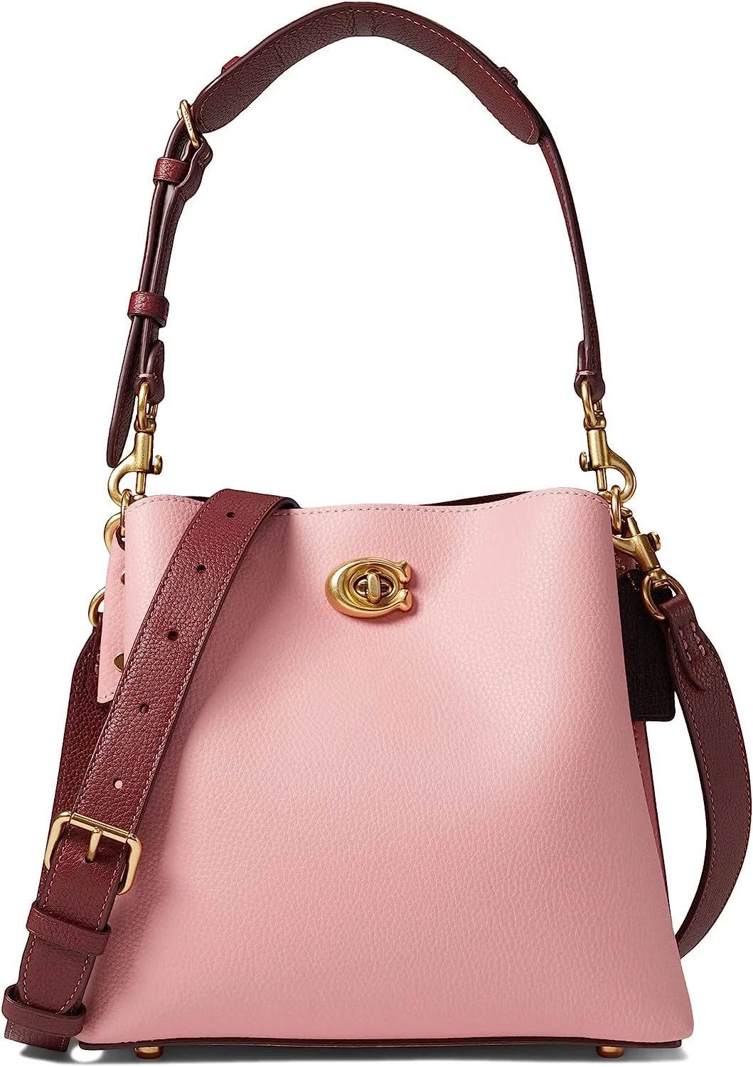 COACH Color-Block Leather Willow Bucket One Size Dark Stone | Walmart (US)