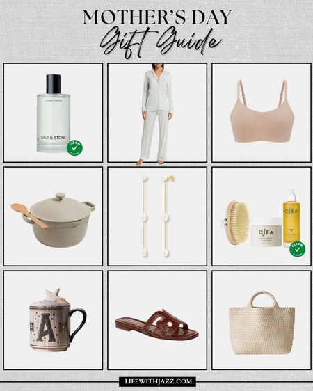 Mother’s Day gift guide ❤️

Clean beauty finds: 
• salt & stone body fragrance mist 
• osea golden glow body care set 

Other favorites: 
• Nordstrom pajamas - very comfortable, available in multiple colors 
• neiwai - the most comfortable, everyday bralette 
• Athena pearl earrings - from my jewelry & accessories line! 
• Sam Edelman sandals - these are my go-to sandals and they’re available in several colors 
• Anthropologie mug - the perfect personalized gift for your mom under $20! 

#LTKBeauty #LTKGiftGuide