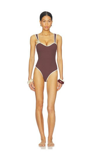 Sancia The Luana One Piece in Brown. - size XS | Revolve Clothing (Global)