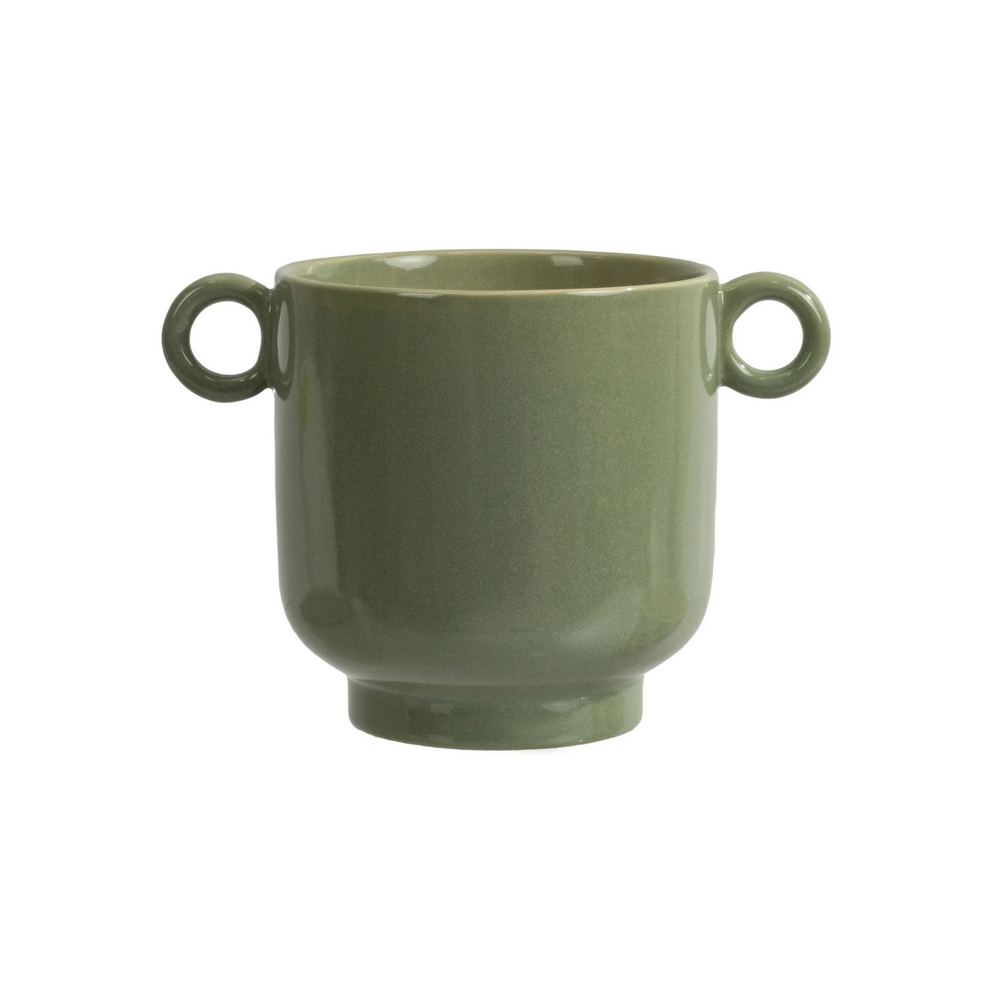 Beautiful 6" Soft Teal Handled Ceramic Planter by Drew Barrymore | Walmart (US)