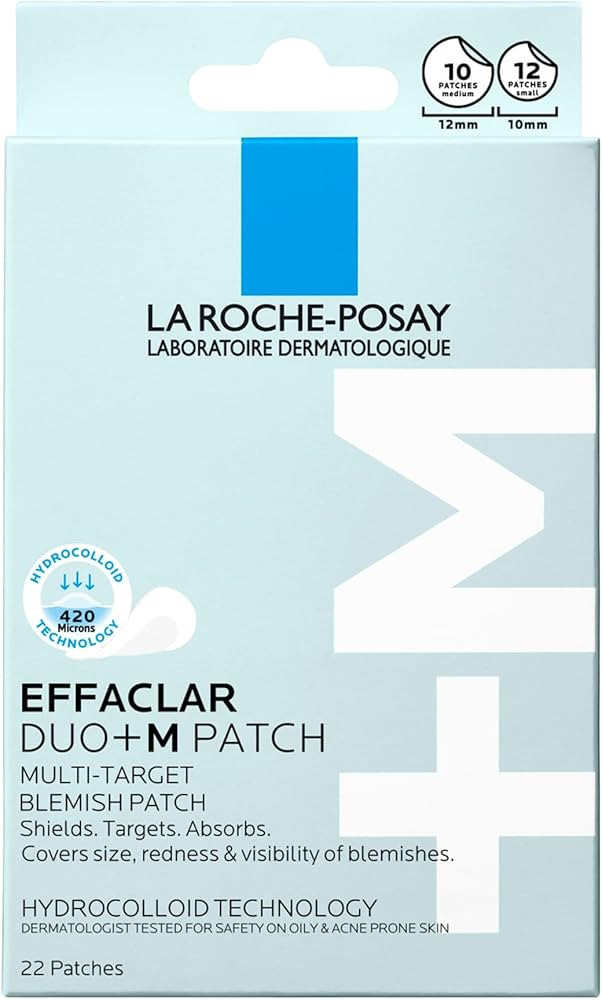 La Roche-Posay Effaclar Multi-Target Blemish Patches, Hydrocolloid Pimple Patches For Face Shield... | Amazon (US)