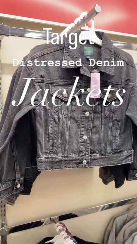 Target cropped distressed denim trucker jacket- wild fable.  Women’s casual fashion inspo 

#LTKFind #LTKsalealert #LTKunder50