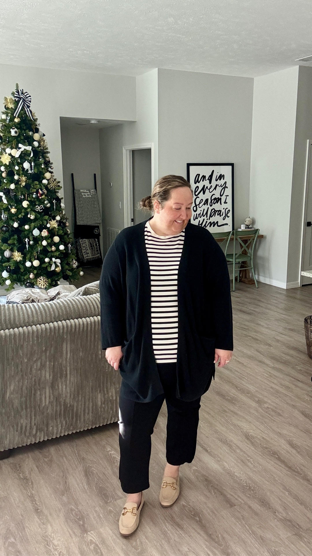 Stripes on Sunday…groundbreaking. Classic black & white is my fave. Also I love loafer szn. 

#rebekahelizstyle

#LTKFindsUnder50 #LTKootd #LTKPlusSize