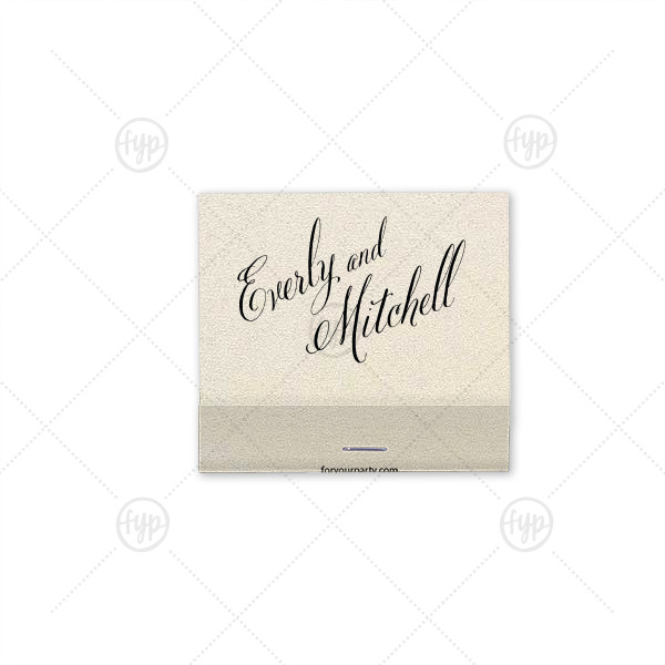 Elegant Script Names Matchbox | ForYourParty.com