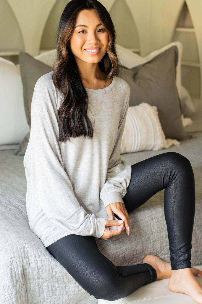 Easy Like Sunday Heather Gray Fleece Tunic | The Mint Julep Boutique