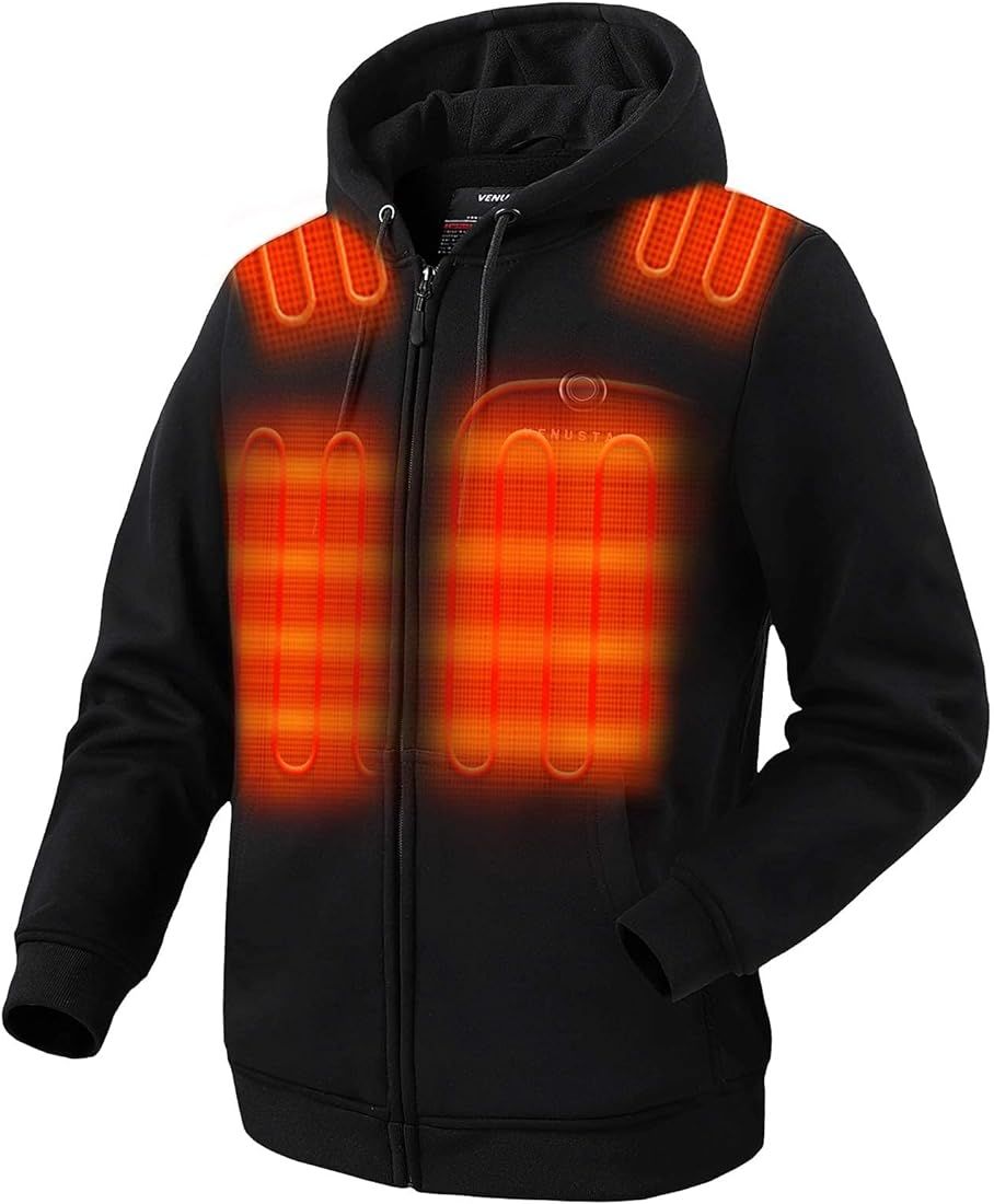 Venustas Heated Hoodie, Battery Pack 7.4V (Unisex), Heated Jacket for Women and Men | Amazon (US)