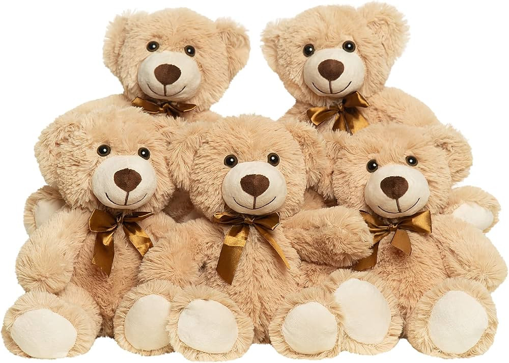 Quaakssi Teddy Bears Bulk 5 Packs Stuffed Animal Plush Toys Gift for Kid Girlfriend,13.5 Inches f... | Amazon (US)
