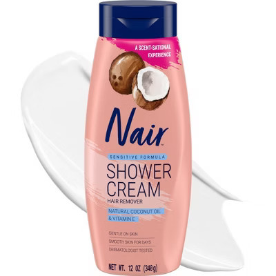 Nair Hair Removal Cream - Coconut Oil - 12oz: For Bikini Line, Legs, Arms, Normal Skin, Chemical Hair Removal Treatment | Target