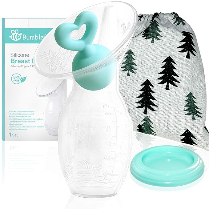 Bumblebee Manual Breast Pump with Breastfeeding Milk Saver Stopper& lid in Gift Box Food Grade Si... | Amazon (US)