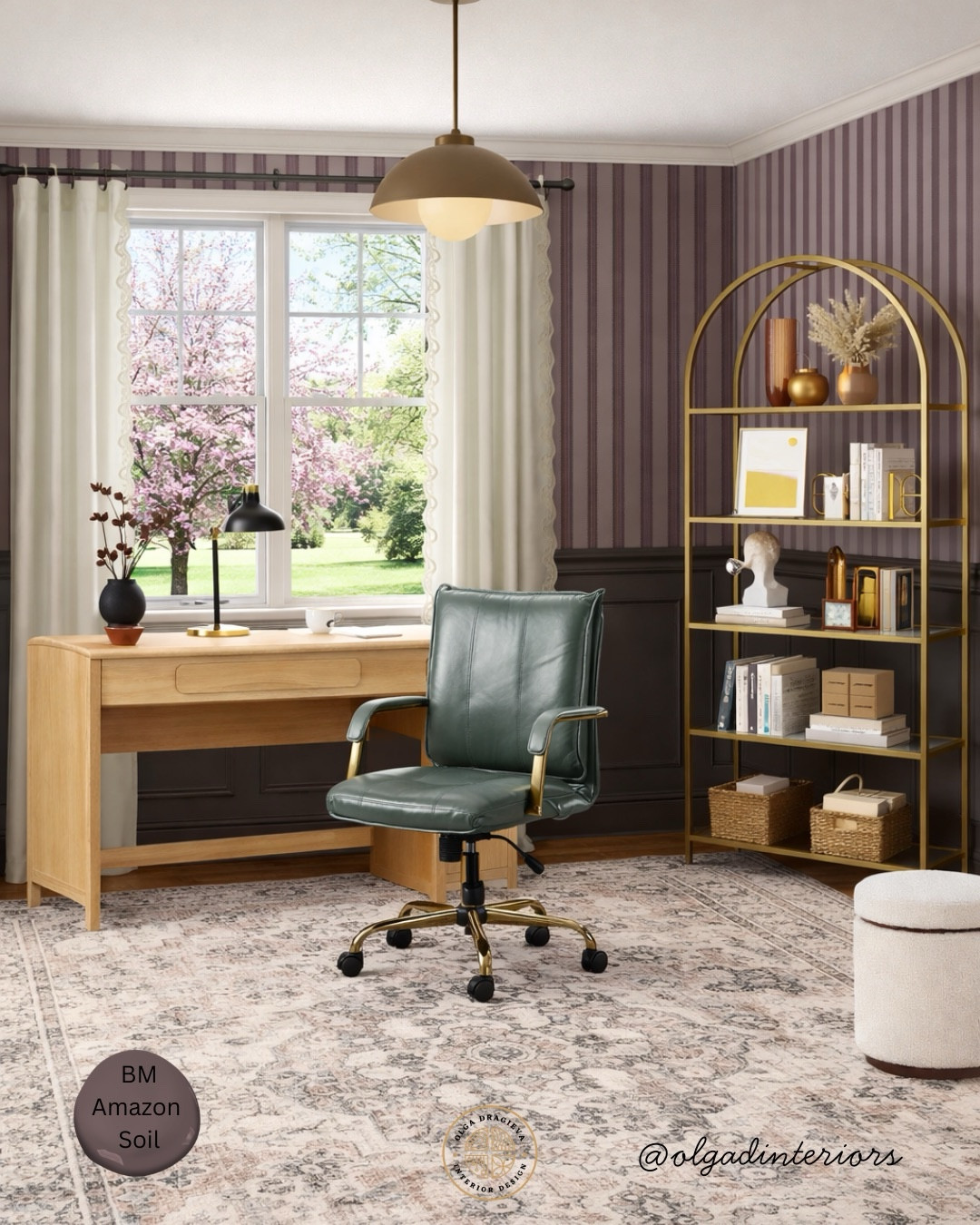 Cosy home office, who says that home office should be boring?! Gorgeous wallpaper, beautiful office chair, affordable desk, vintage rug, mid-century modern bookshelf, storage ottoman, scalloped curtain. #homedecor #homeoffice

Follow my LTK @Olga.D.Interiors on the @shop.LTK app to view this post and get my exclusive app-only content!

#liketkit #LTKHome
@shop.ltk
https://liketk.it/5LMJ0