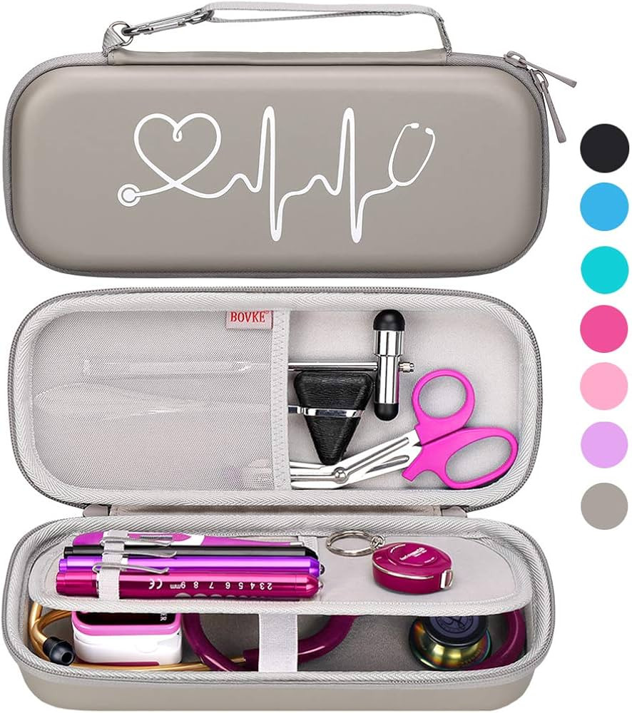 BOVKE Stethoscope Case fits 3M Littmann Classic III, Lightweight II S.E, MDF Acoustica Deluxe Dua... | Amazon (US)