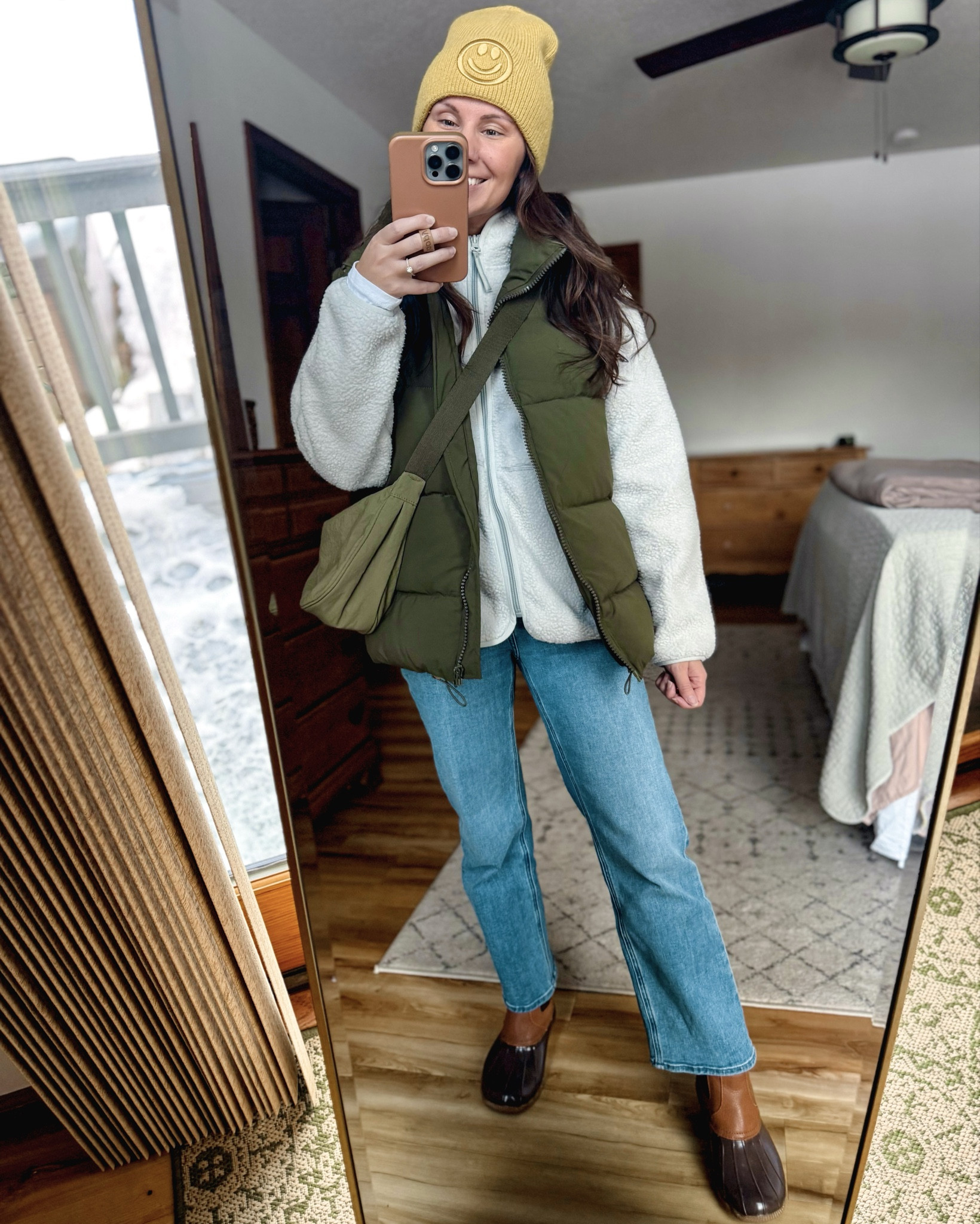 Wearing medium in my long sleeve tee, small in my sherpa coat (grey color), small in my puffer vest and 6.5 in my boots!

#LTKPetite #LTKgrwm #LTKFindsUnder100