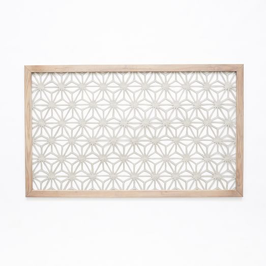 Framed Handmade Paper Wall Art - Gray Star | West Elm (US)