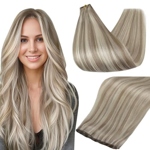 Full Shine Genius Weft Hair Extensions Human Hair Add Length 20 Inch 80g | Amazon (US)
