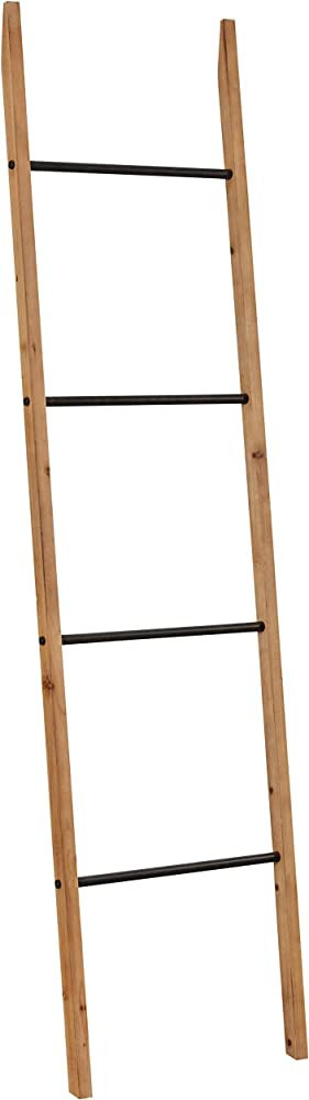 Amazon Brand – Rivet Contemporary Fir Decorative Blanket Ladder with Iron Rungs - 71.65" Height... | Amazon (US)