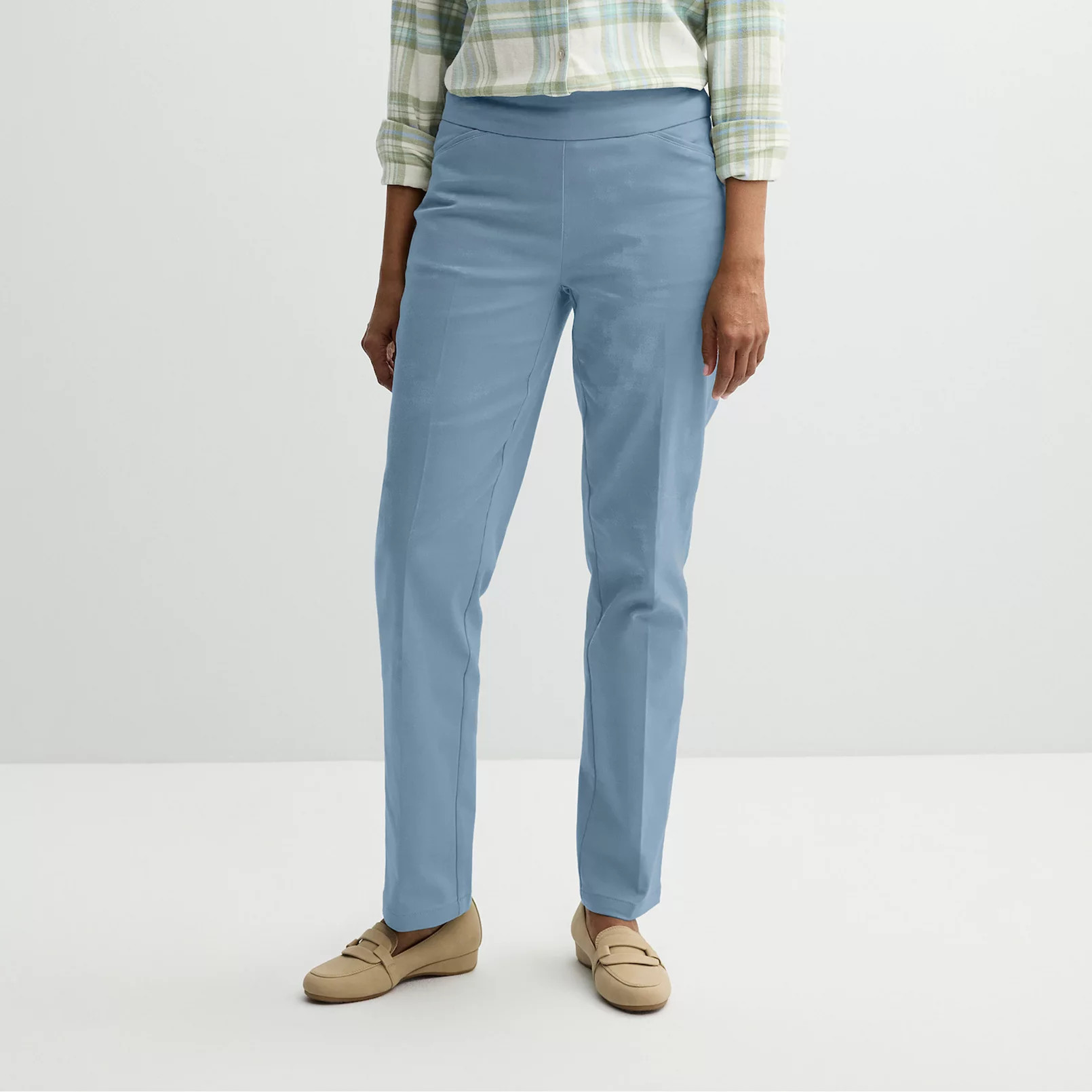 Women's Croft & Barrow® Effortless Stretch Pull-On Straight-Leg Pants | Kohl's