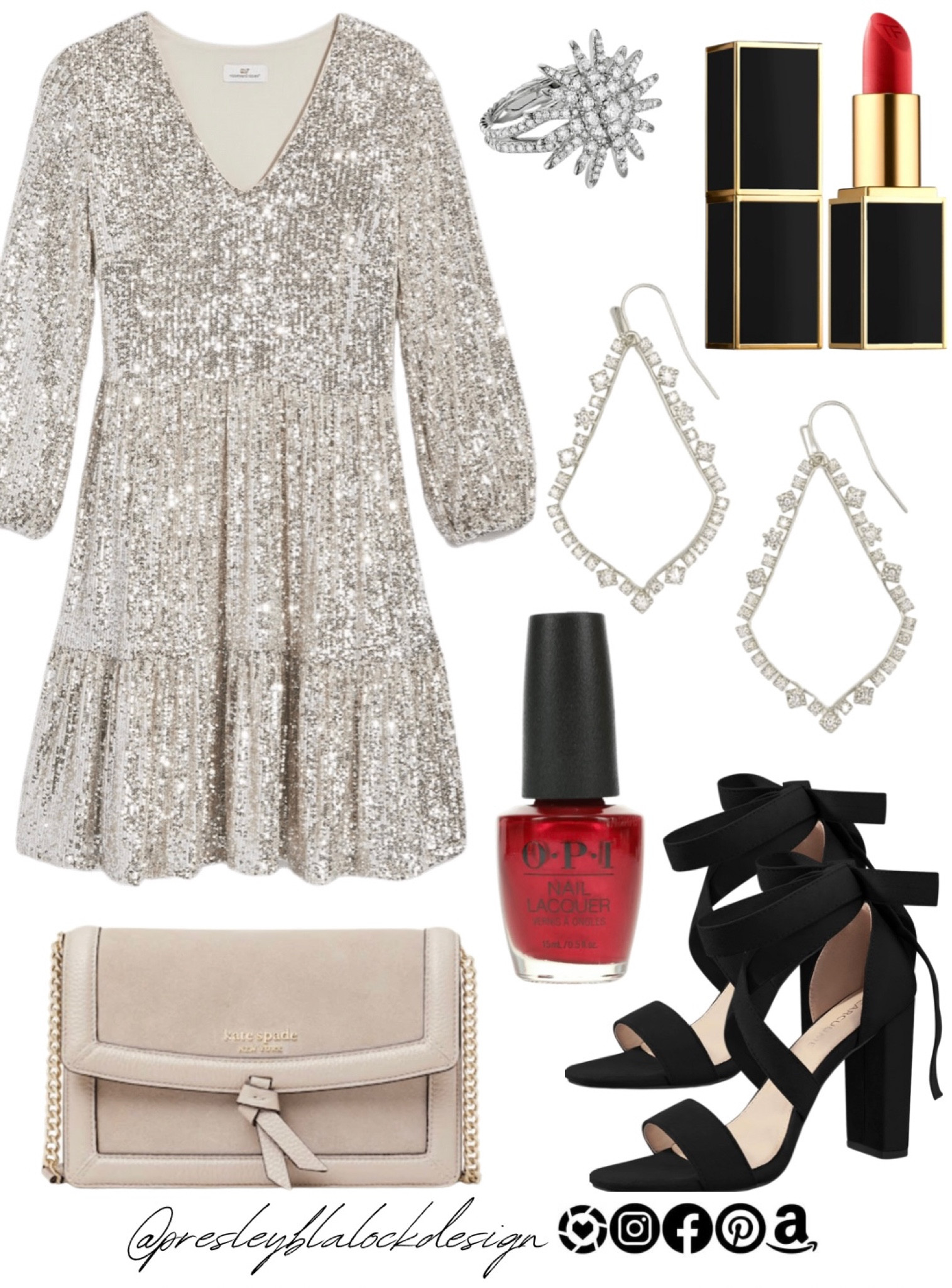 Holiday Outfit / Holiday Party Dress / Sequin Dress / Sale Alert / Cyber Monday / Cyberweek Sale / Holiday Heels / Heels with Bow / Crossbody Purse / Kate Spade / Neutral Handbag / Kendra Scott Sale / David Yurman / Starburst Ring / Red Nail Polish / OPI Polish / Sephora Sale / Red Lipstick 

#LTKSeasonal #LTKstyletip #LTKHoliday