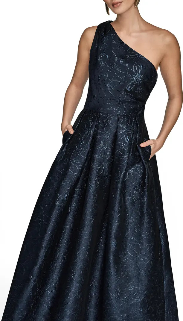 Metallic One-Shoulder Gown | Nordstrom