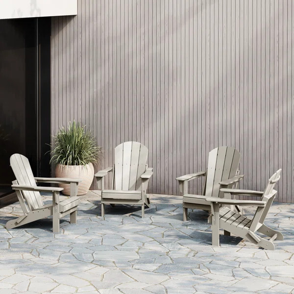 Elland HDPE Folding Adirondack Chair | Wayfair North America