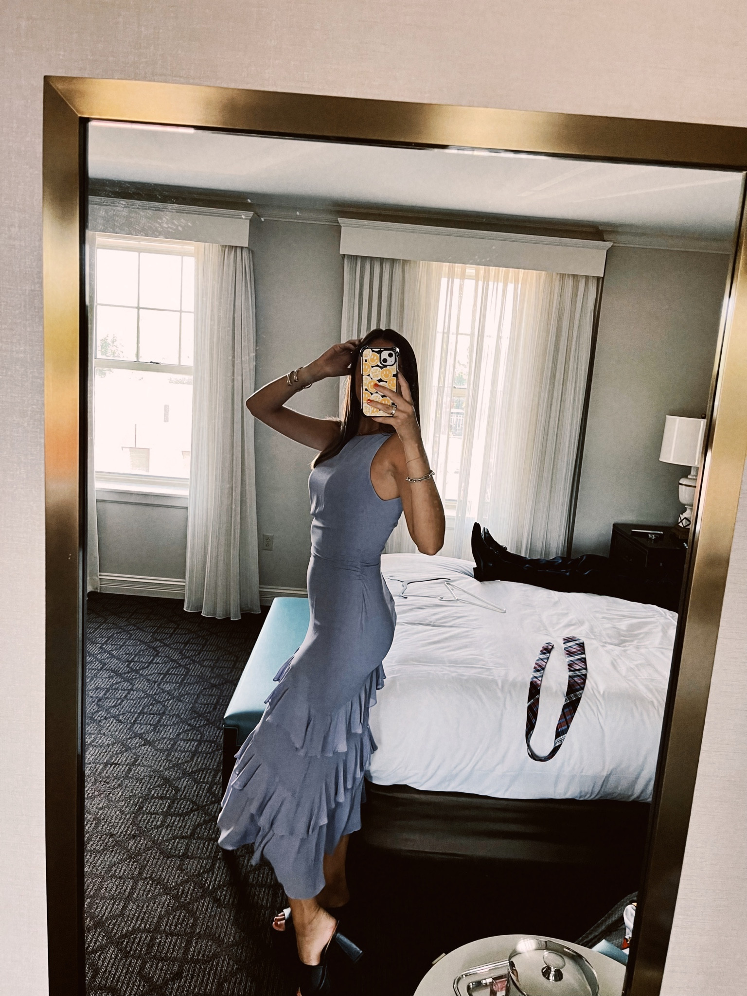 The perfect wedding guest dress that is so comfy to dance the night away in. They got rid of this beautiful aura color, but have it in many others. 

#LTKwedding