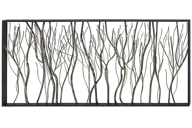 Bayberry Lane Green Metal Contemporary Floral Wall Decor, 48" x 22" | Ashley Homestore