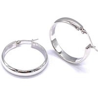 9925 Sterling Silver Chunky Hinged Hoop Earrings 30 Mm Or 25 Diameter & 5 Wide | Etsy (UK)