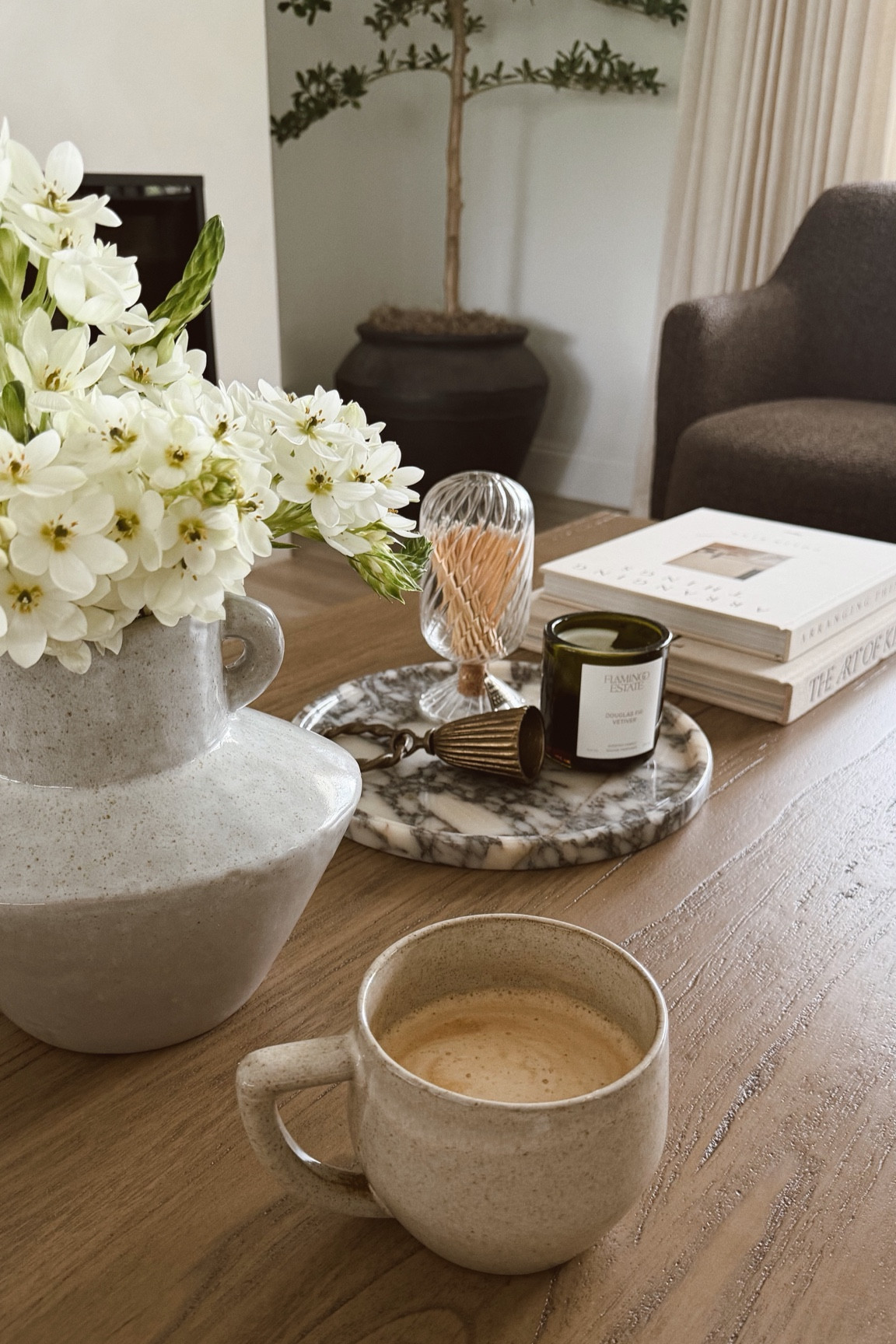 Living room links 🤎

#livingroom #coffeetable #fauxtree #planter #vase #tray #marble #viola #coffeetablebooks #homedecor #modernorganic 

#LTKHome #LTKSeasonal