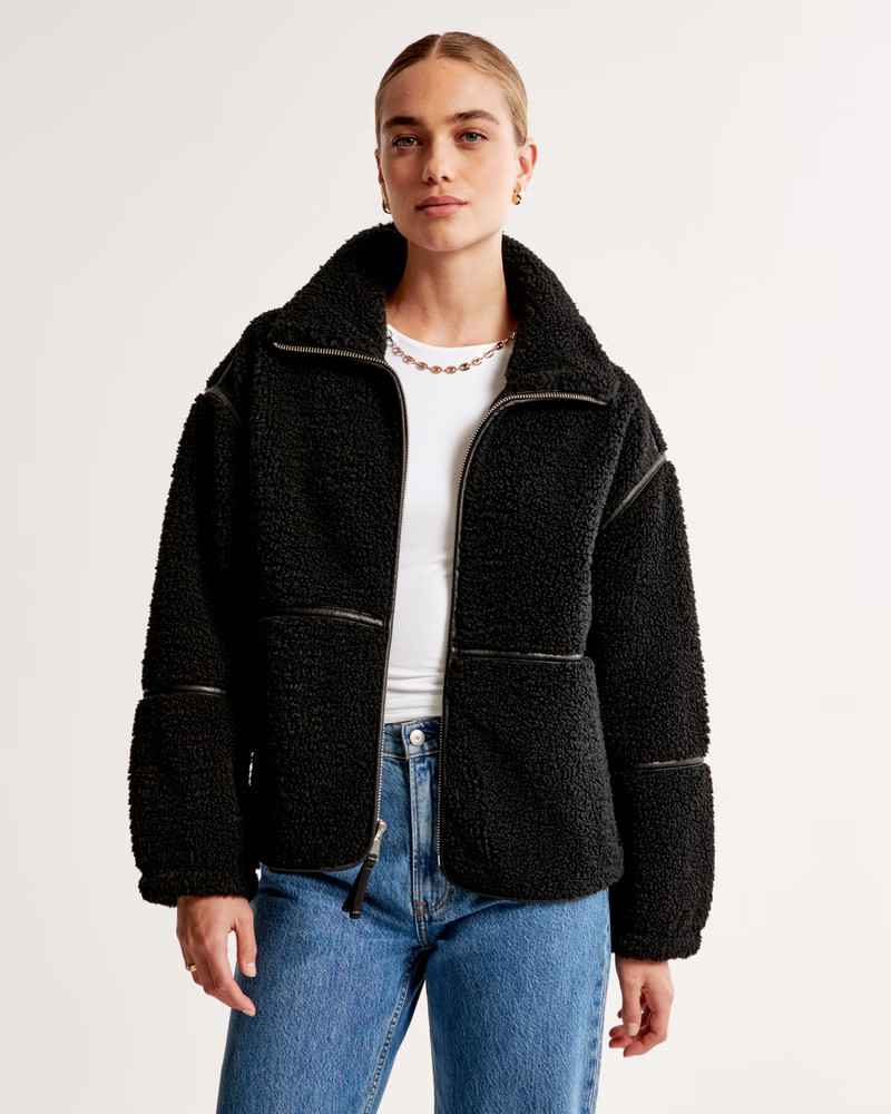 Sherpa Mockneck Full-Zip | Abercrombie & Fitch (US)