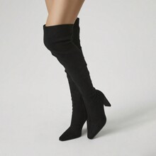 Over-the-Knee Block Heel Boots | SHEIN